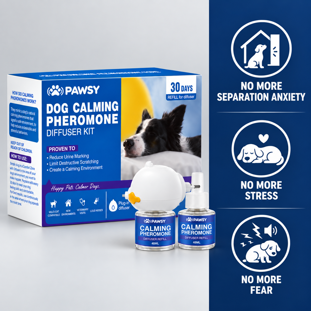 Pawsy® Dogs Calming Diffuser Kit